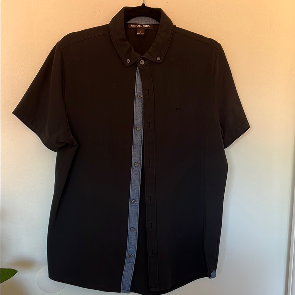 Michael Kors Black Casual Button Down Shirt